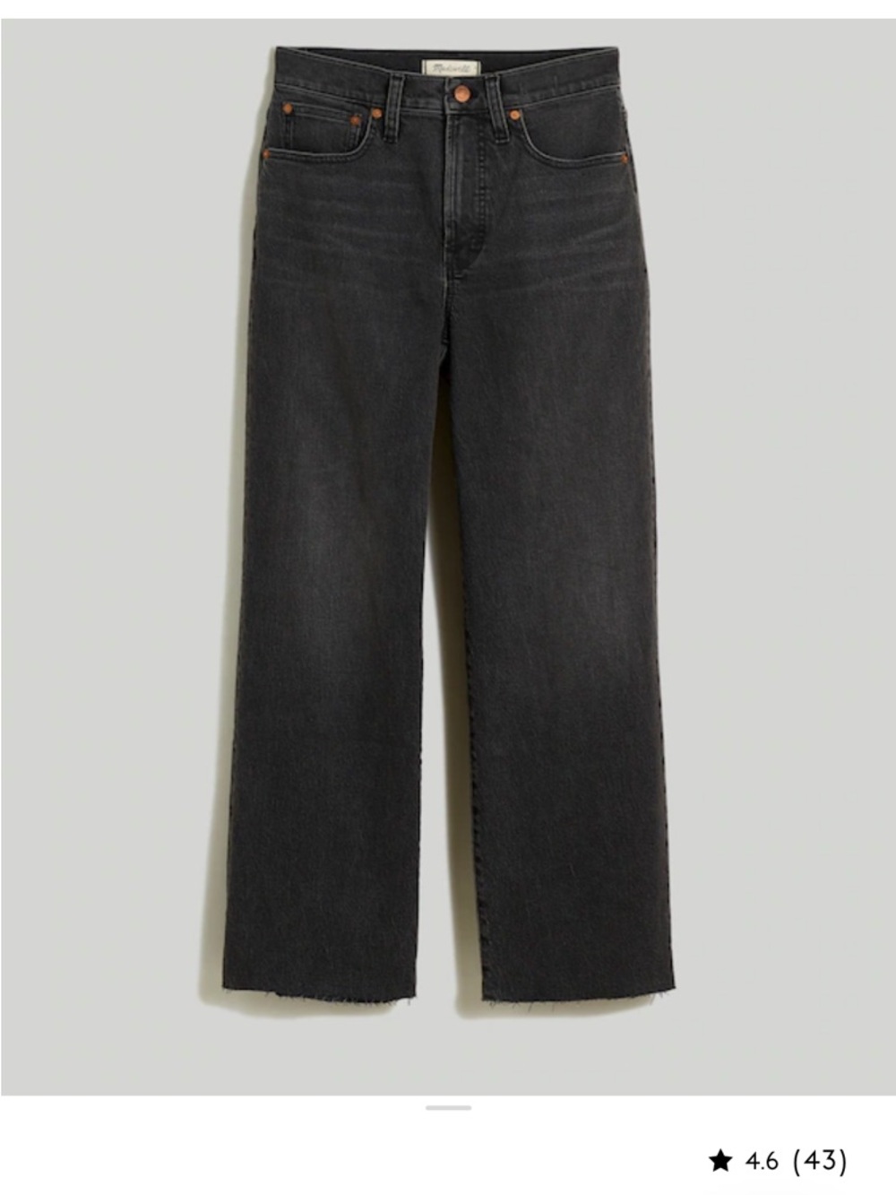 Madewell Perfect petite Vintage wide leg crop jeans women’s size 32p - Picture 2 of 11